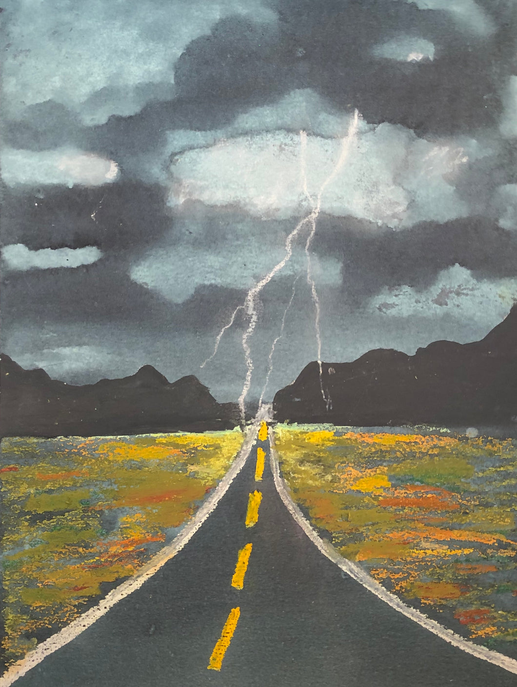 Paint up a Storm - Lightning Fields inspired by Walter De Maria